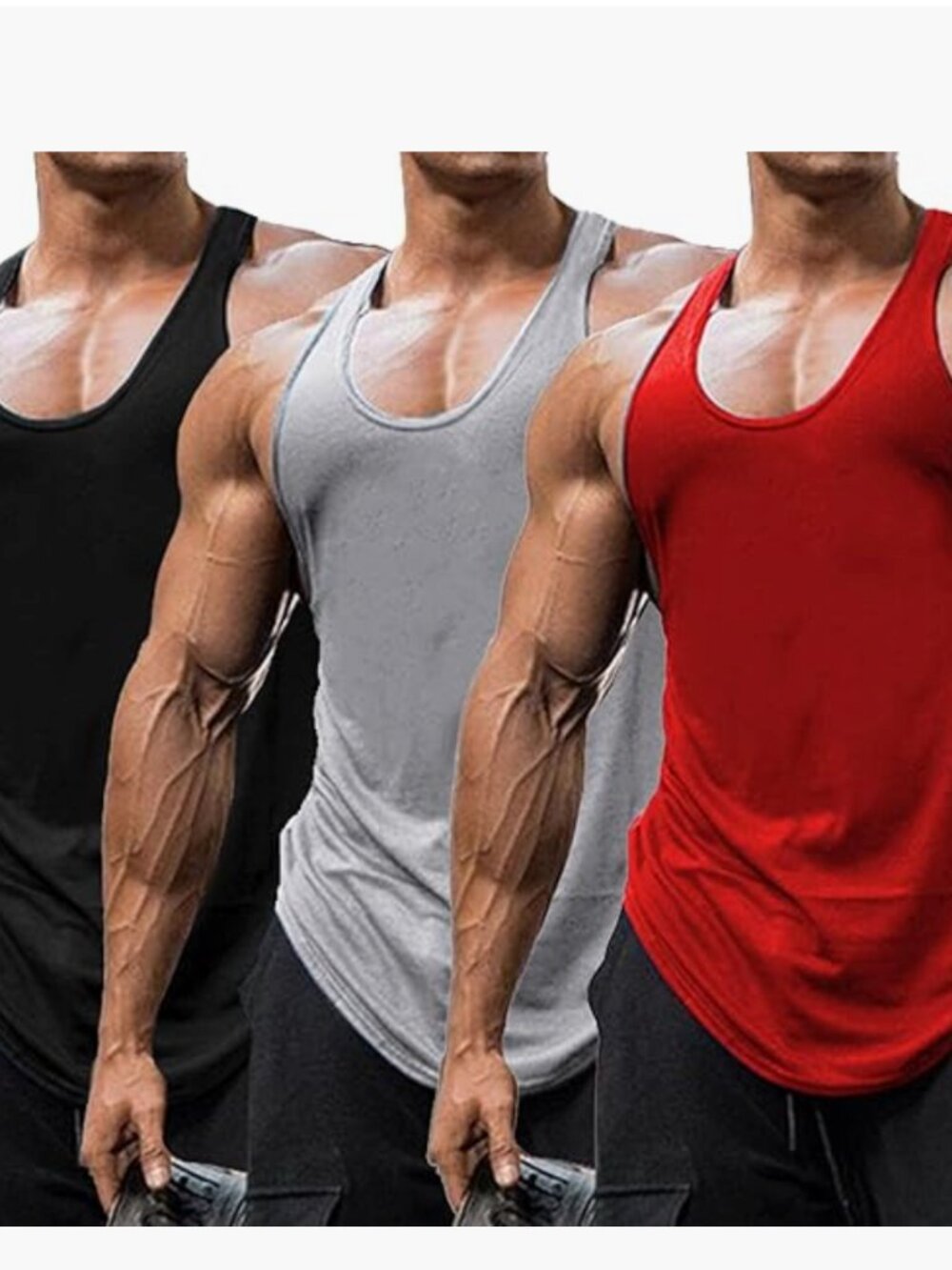 NWT 3-Pack Racerback Tank Tops | Basic Activewear Bundle | Size M